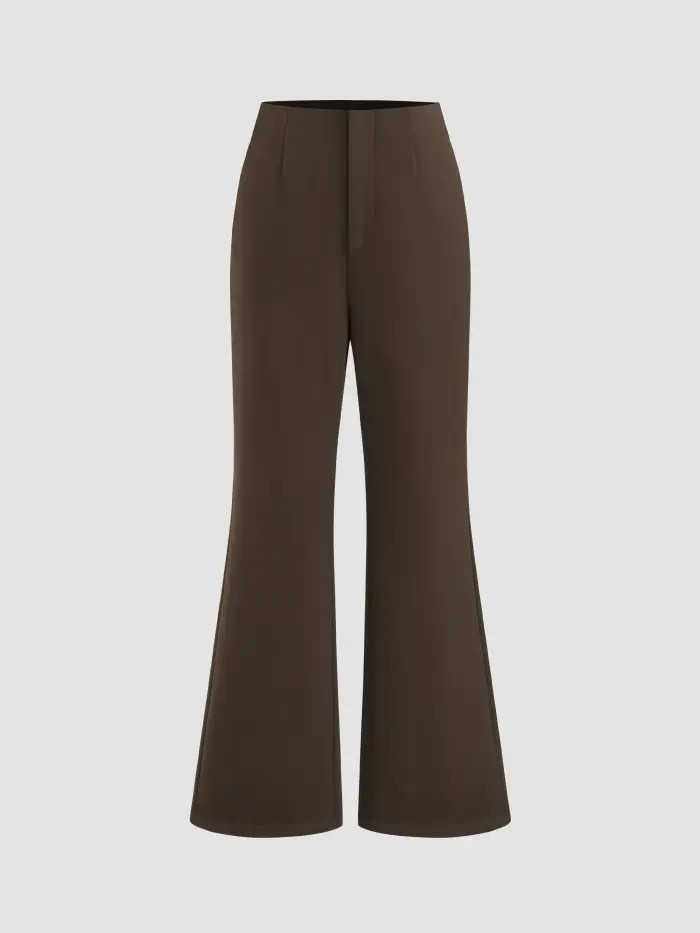 Belted Pleated Wide Leg Trousers | Cider