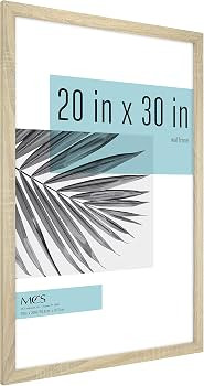 MCS Studio Gallery 20x30 Poster Frame Natural Woodgrain, Vertical & Horizontal Wall Hanging Large... | Amazon (US)