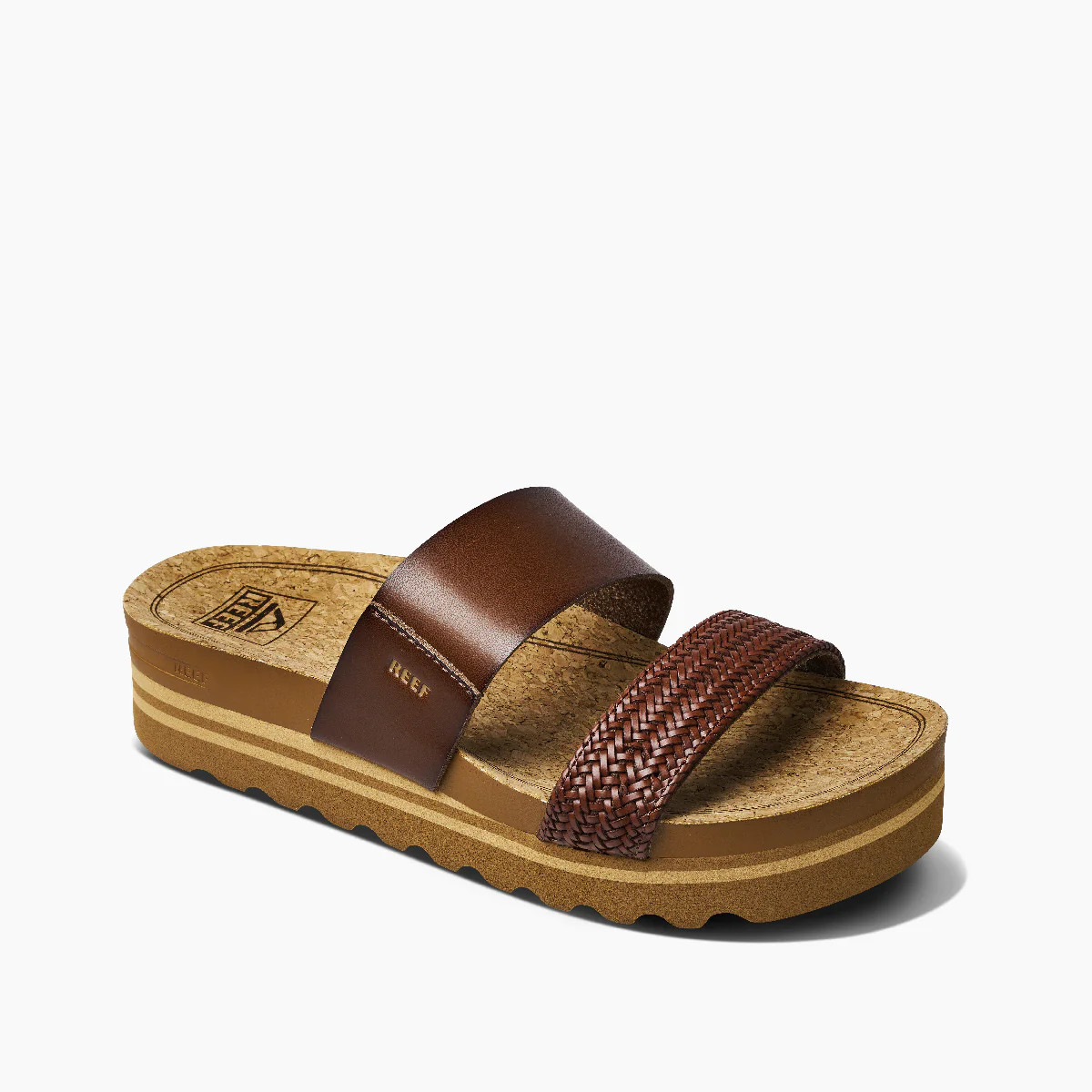 Women's Cushion Vista Hi Slides in Chocolate | REEF® | Reef