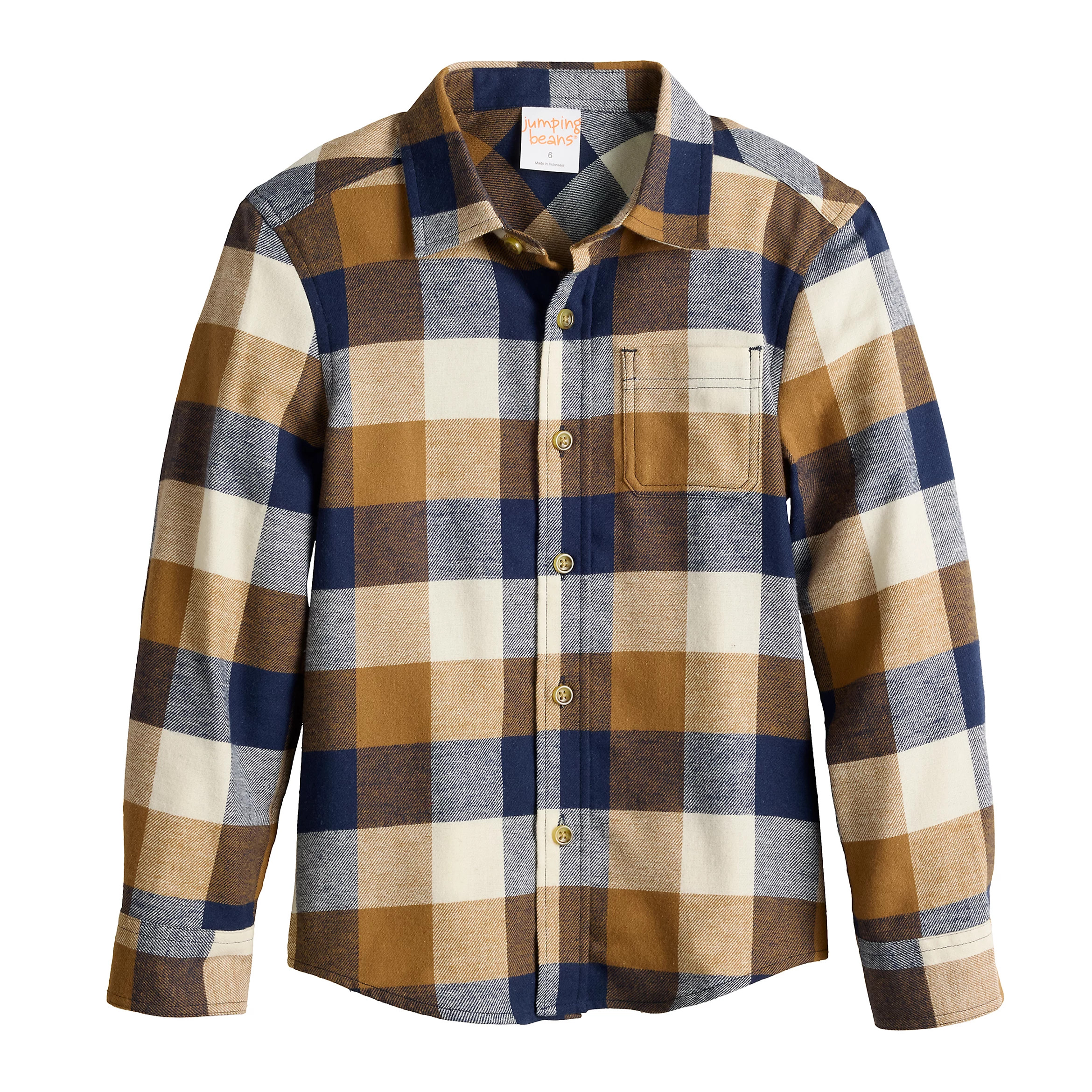 Boys 4-8 Jumping Beans® Flannel Plaid Button-Up Shirt | Kohls | Kohl's