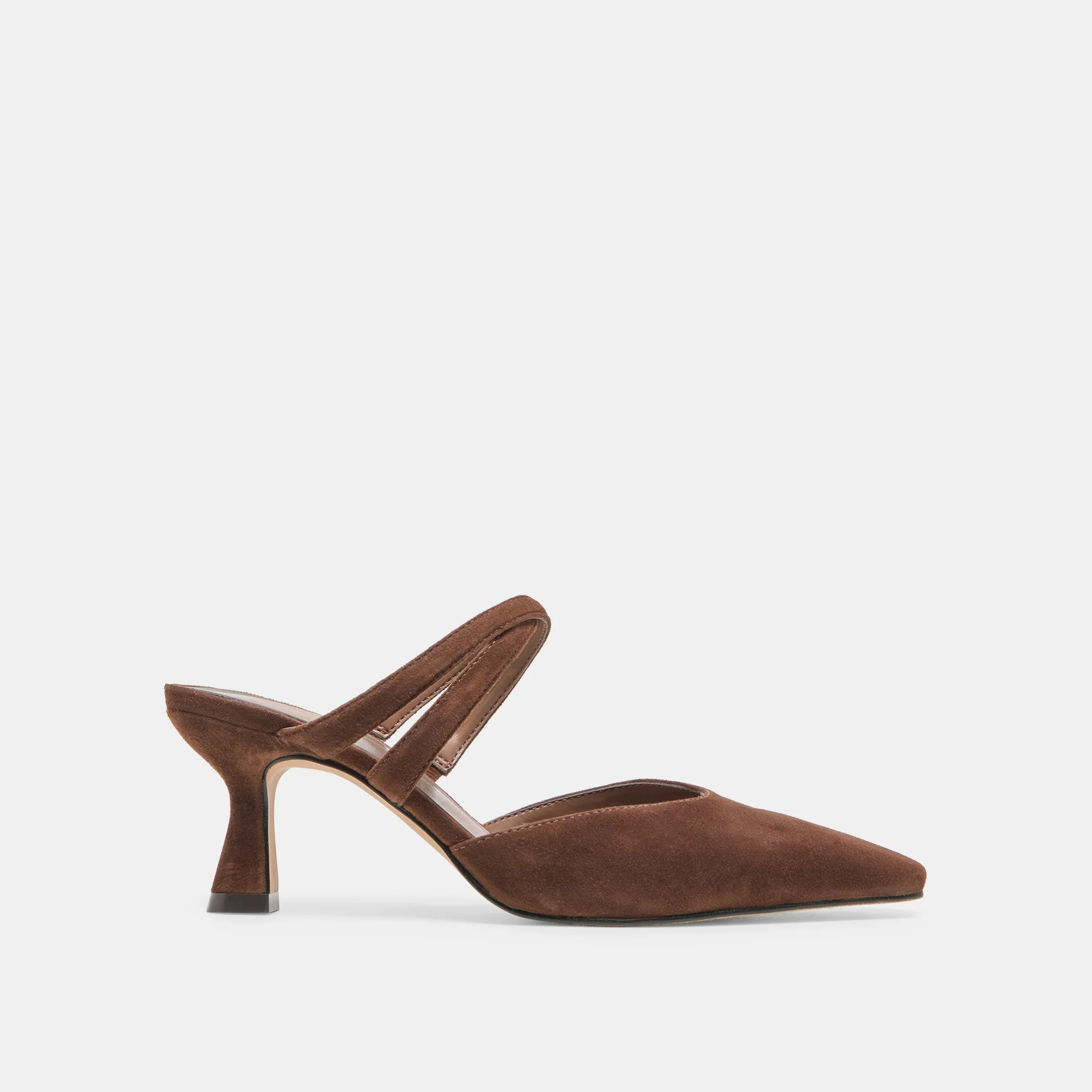 Linore Heels Dk Brown Suede | DolceVita.com