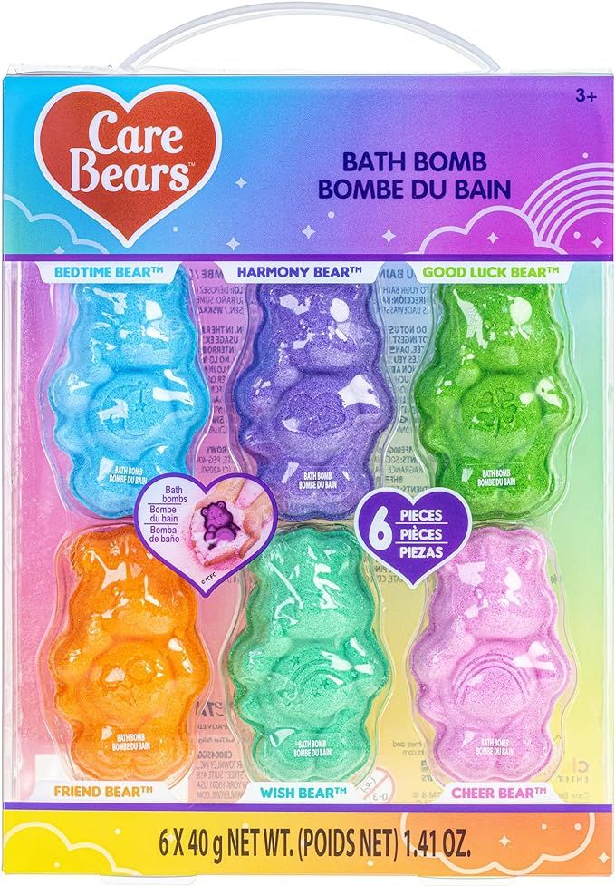 Care Bears by Townley Girl 6 Pack Bubblegum Scented Bath Bombs - Ages 3+ Character Molded Bath Bo... | Amazon (US)