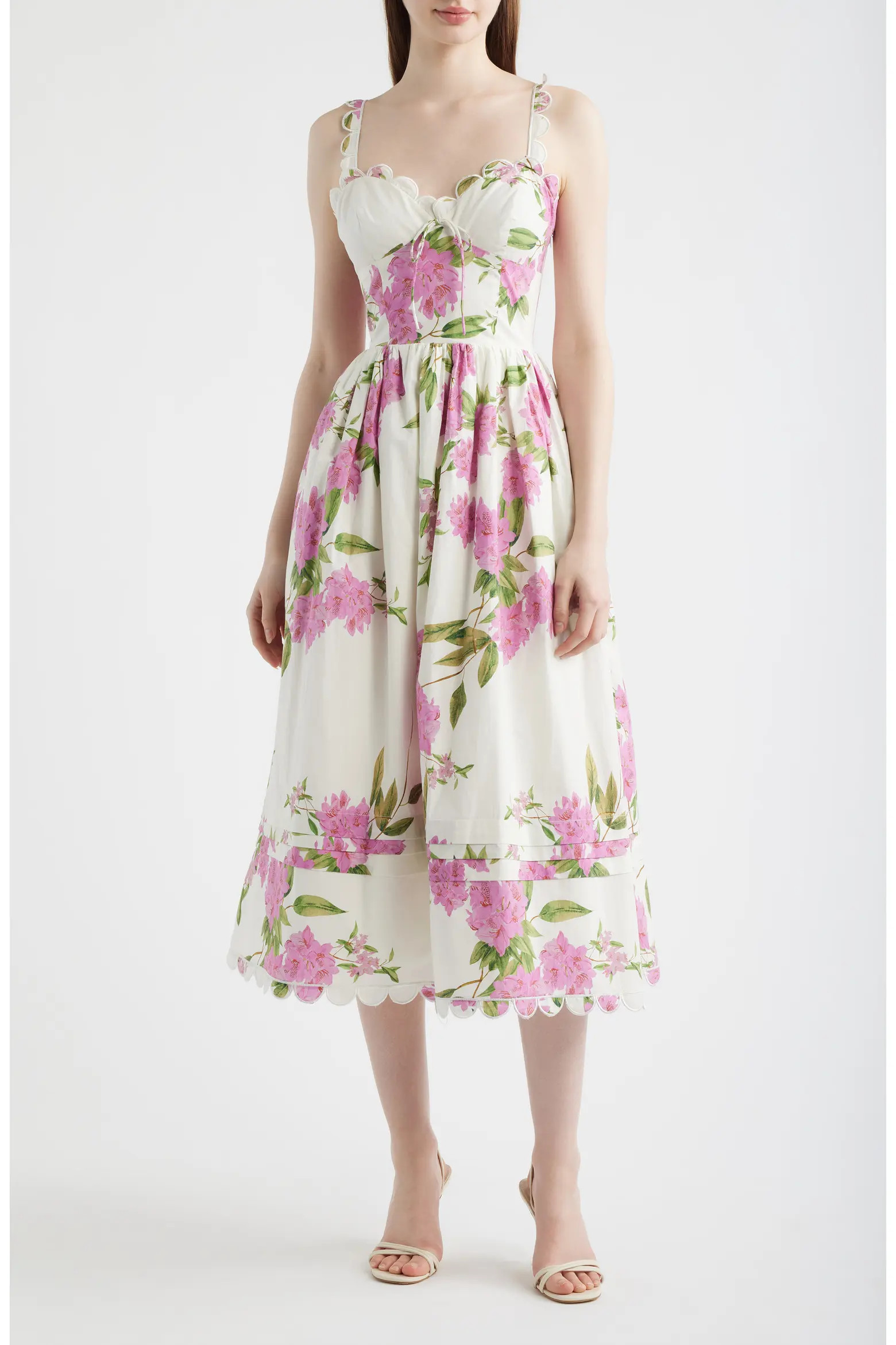 En Saison Esther Floral Print Sleeveless Midi Dress (Women) | Nordstrom | Nordstrom