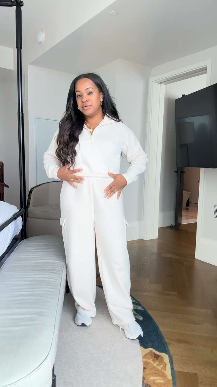 My OOTD today! Love this cozy set from Walmart- both pieces are $13. 🤍 The perfect travel outfit. My Adidas shoes are also on sale with code FALL for 30% off! 

 #LTKSaleAlert #LTKStyleTip #LTKTravel