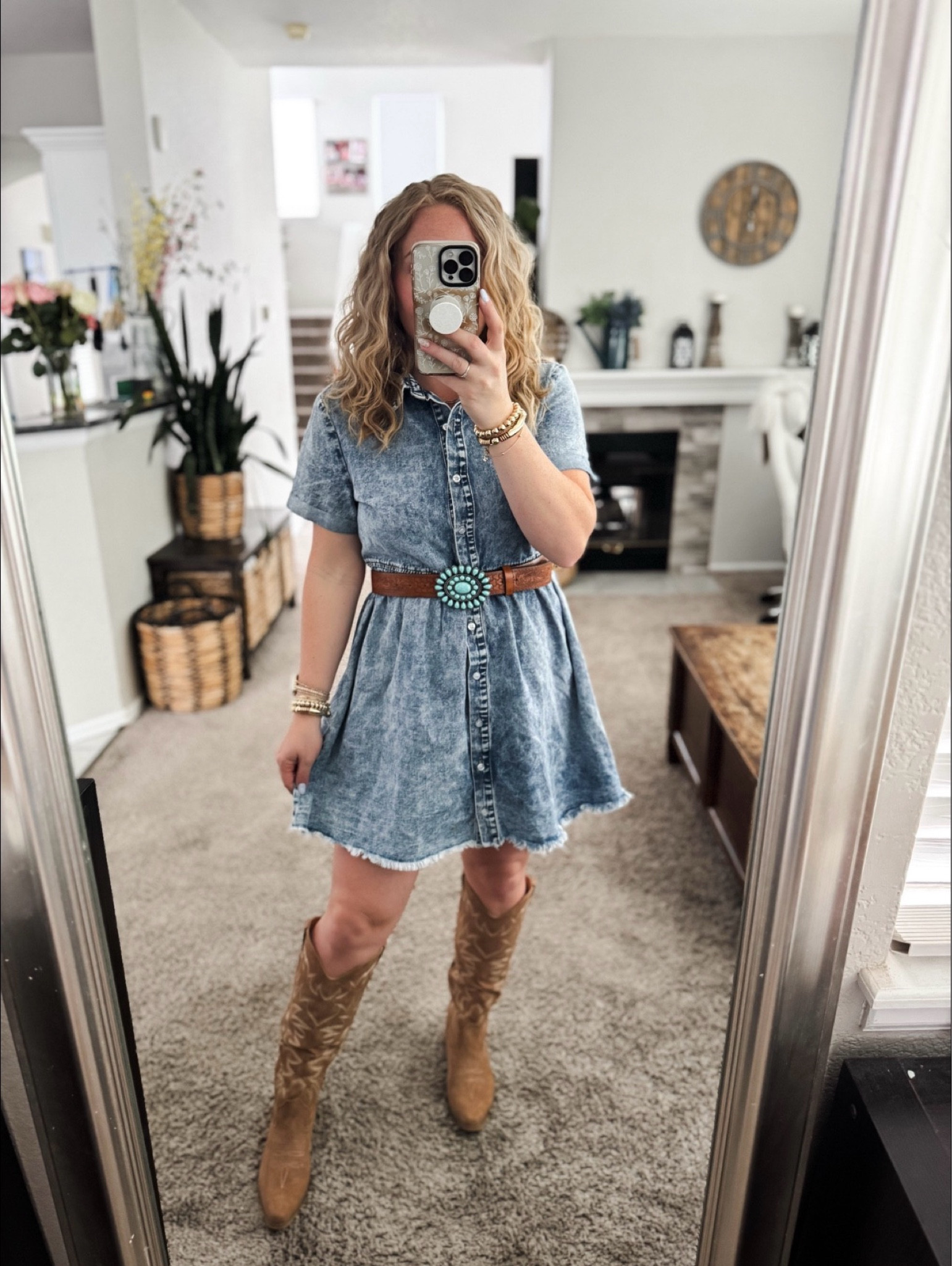 Country concert outfit from amazon — denim dress, western belt, and cowboy boots





Nashville outfits, western outfit, festival outfit, western boots, western boho outfit, amazon outfits 2026, concert outfit ideas, summer outfit amazon, Amazon outfit ideas, summer concert outfit, summer festival, rodeo outfit

#LTKSaleAlert #LTKPetite