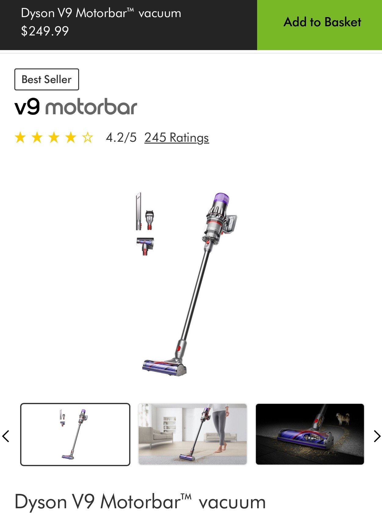 Dyson V9 Motorbar Vacuum 

#LTKGiftGuide #LTKHome #LTKSaleAlert