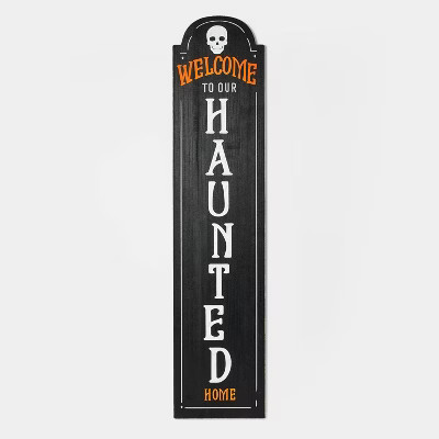 Reversible 'Welcome to Our Haunted Home' Halloween Sign - Hyde & EEK! Boutique™ | Target