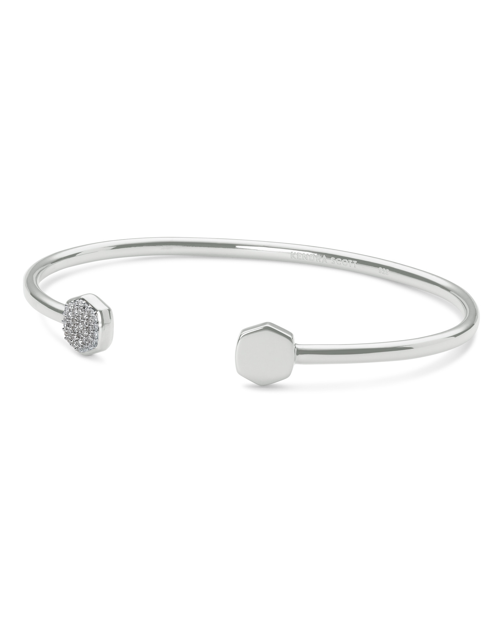 Davis Sterling Silver Cuff Bracelet in White Diamond | Kendra Scott