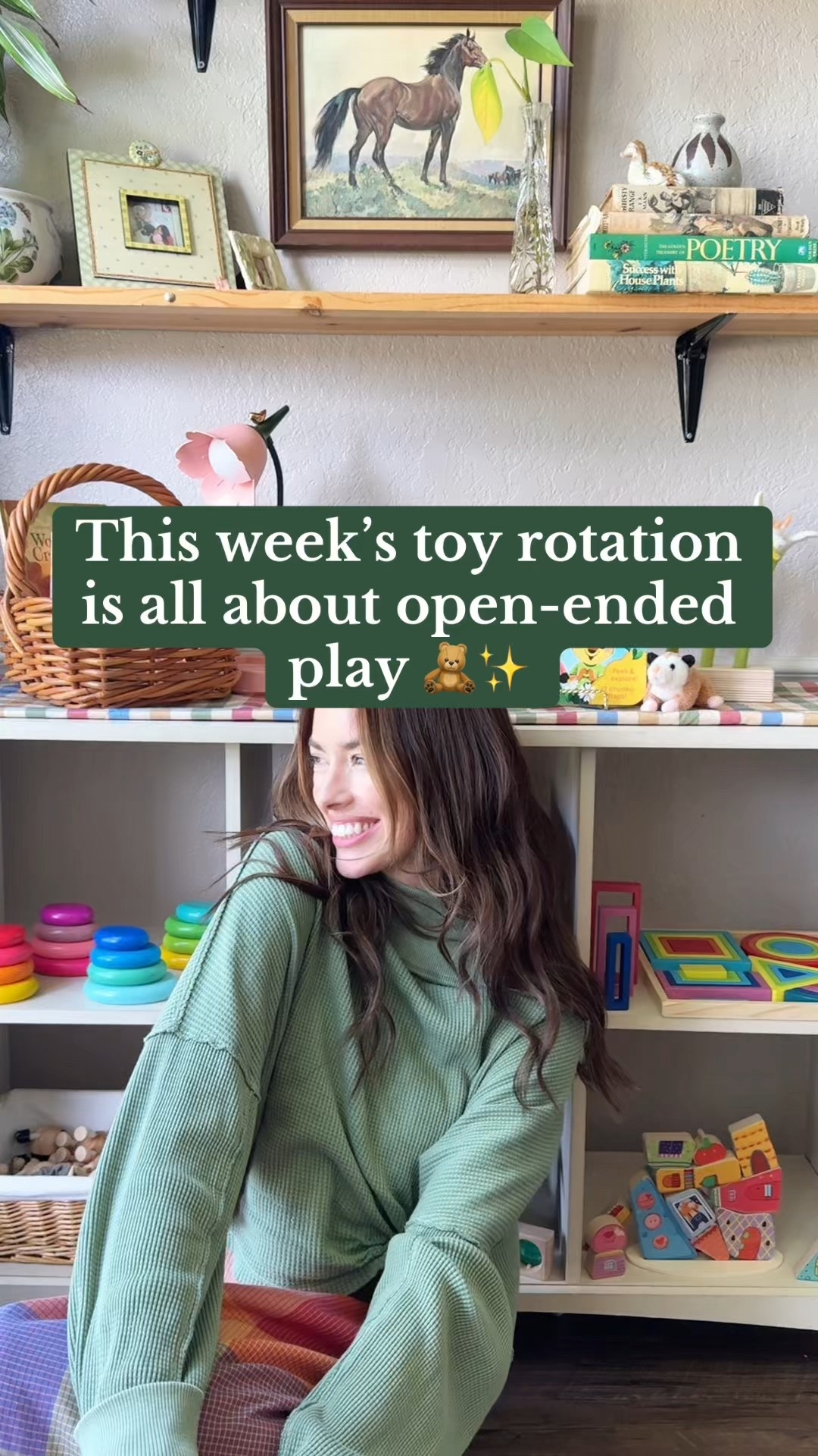 A fresh toy rotation ✨ open-ended toys are always a favorite because they spark sooo much creativity + imagination. Honestly had just as much fun setting this one up as my toddler 🥹💕