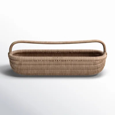 Amorina Hand-Woven Rattan Basket with Handle | Wayfair North America