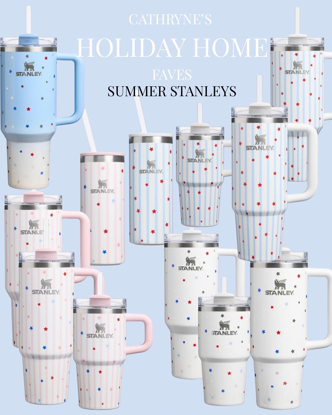 Summer Stanleys ⭐️ Red White & Blue! 🥤 Patriotic Cups American Summer

#LTKselfcare #LTKSeasonal #LTKHome