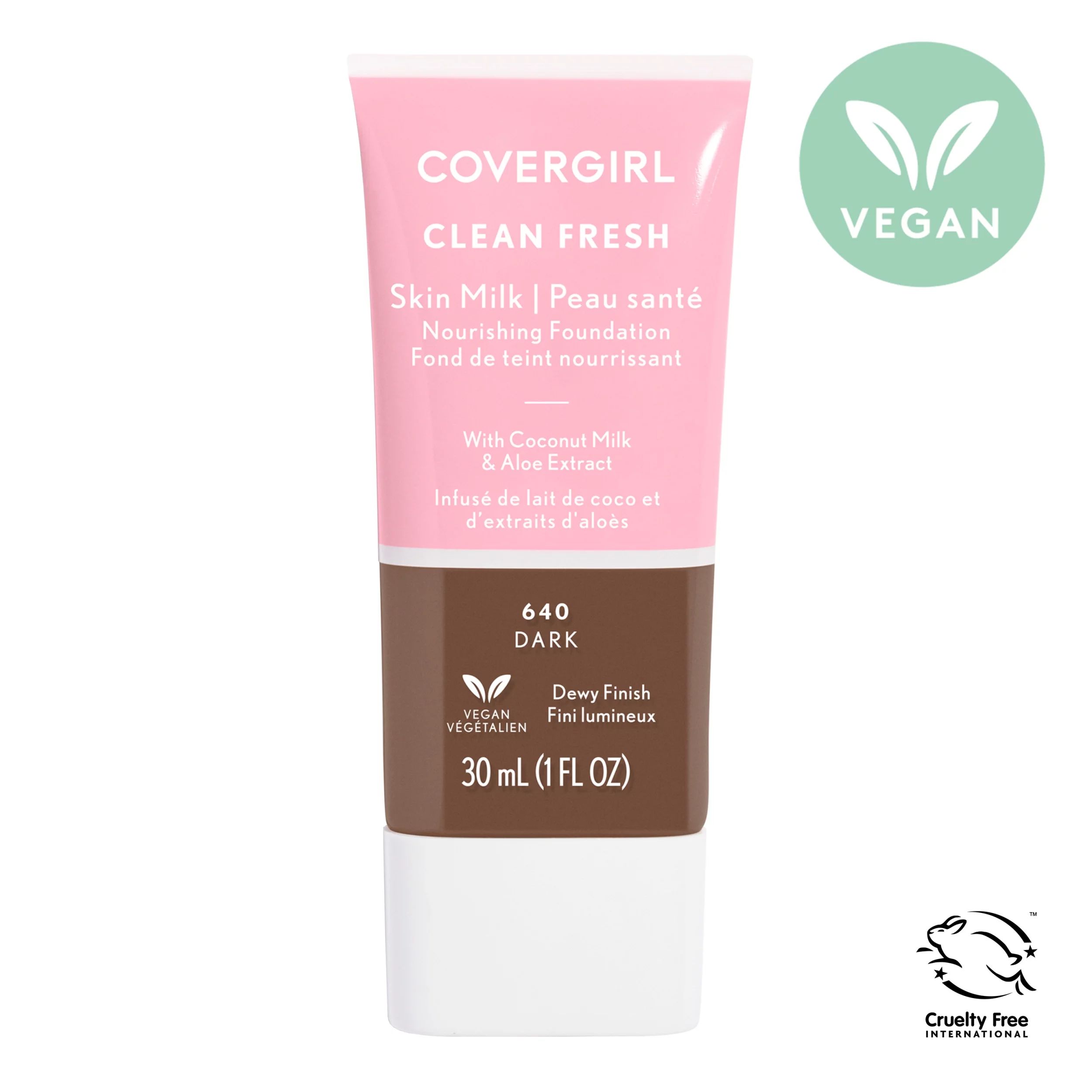 COVERGIRL Clean Fresh Skin Milk, Clean Vegan Formula, Dark, 1 fl oz, Lightweight Liquid Foundatio... | Walmart (US)