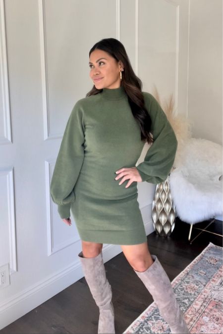 Perfect sweater dress for this fall and your Thanksgiving festivities 

#LTKSeasonal #LTKHoliday #LTKunder50