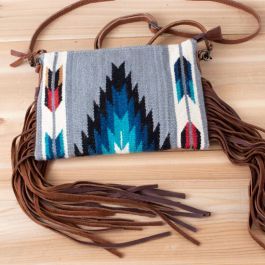 American Darling Grey Saddle Blanket Crossbody | Rod's Western Palace/ Country Grace