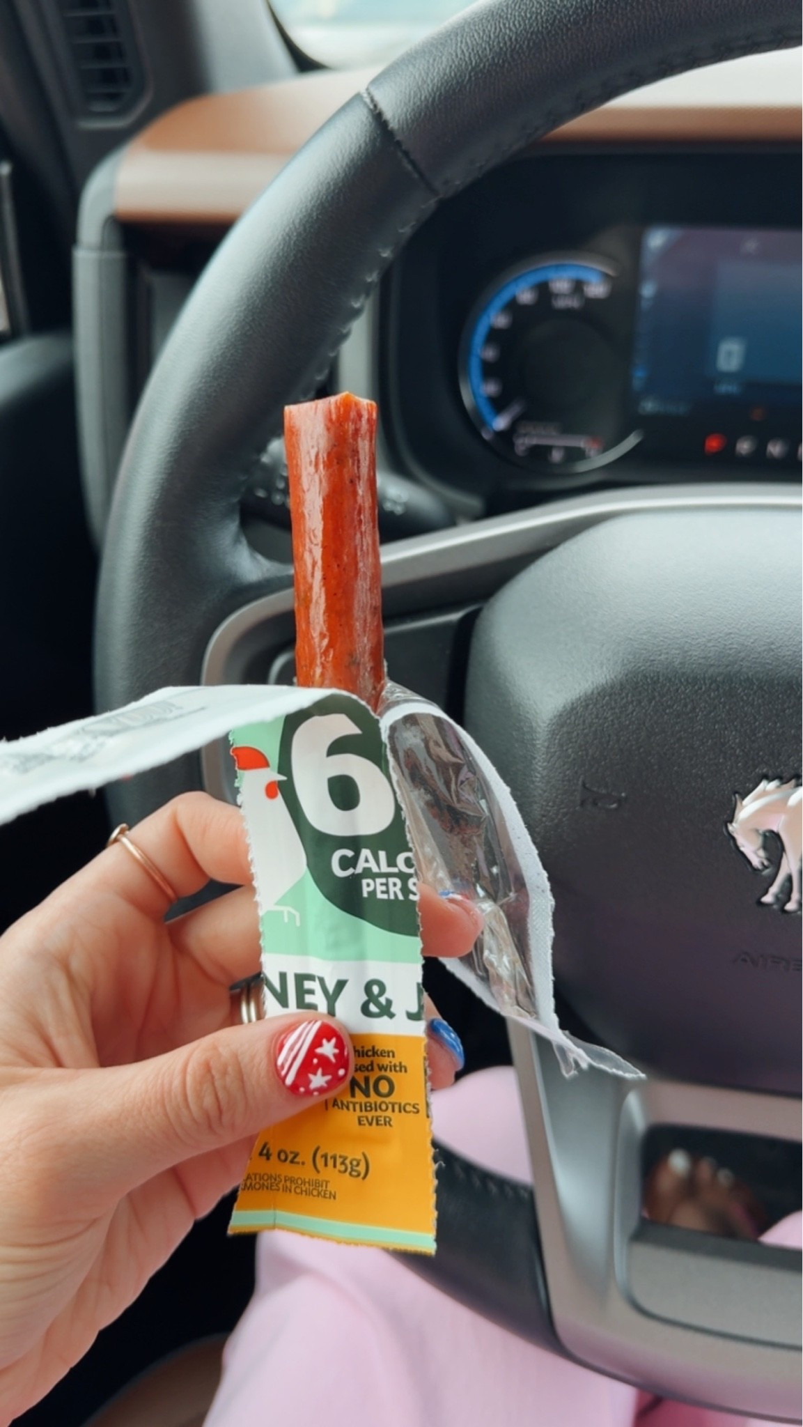 My shopping snack today!! These chicken snack sticks are SO good!! Only 60 calories + 6g of protein 🐓😋

#LTKU #LTKfoodie #LTKfitnessgoals