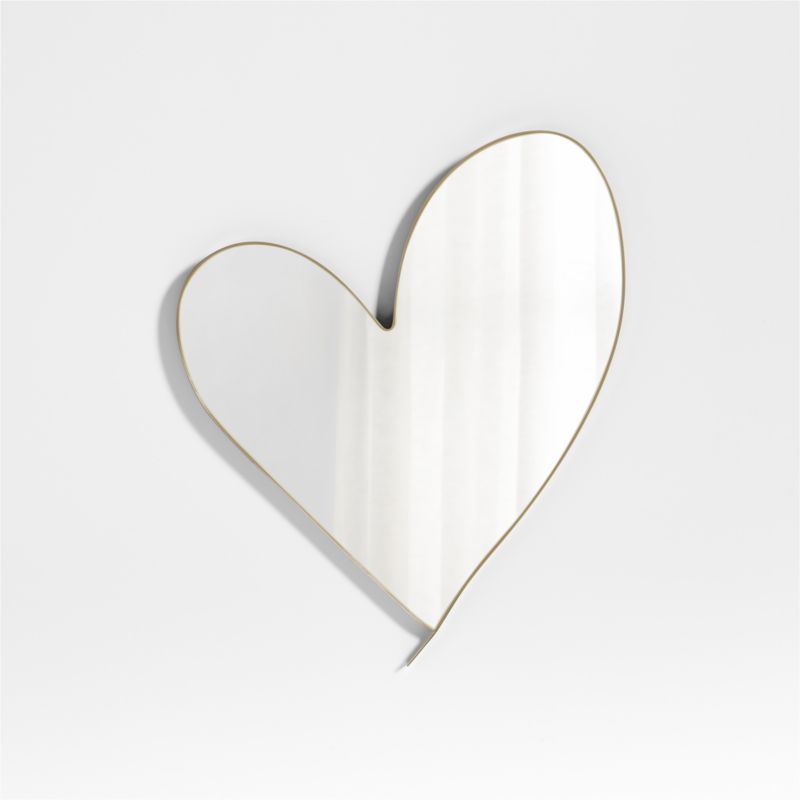 Large Heart Brass Wall Mirror by Leanne Ford + Reviews | Crate & Kids | Crate & Barrel
