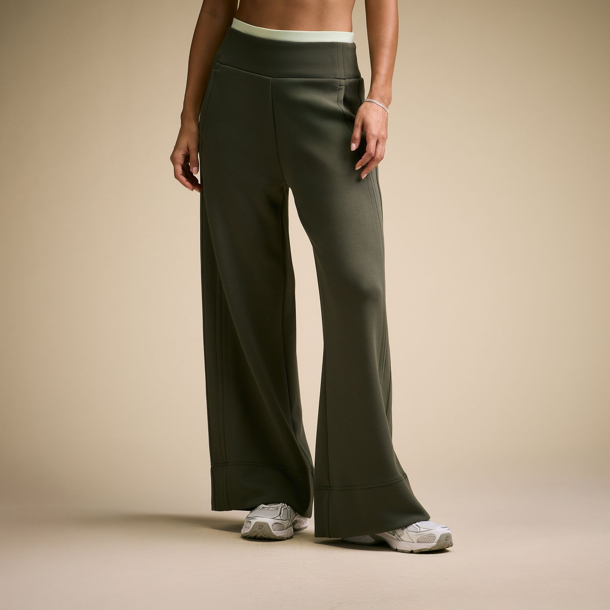 CALIA Women's Sandwash Scuba Clean Wide Leg Pant, XS, Dark Khaki Olive | DICK'S Sporting Goods