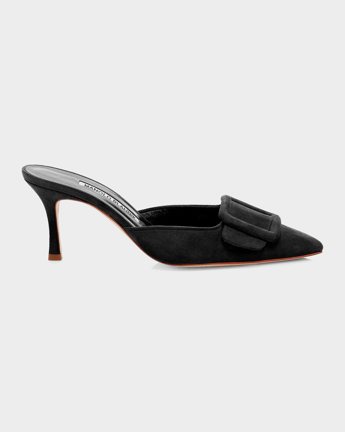 70mm Maysale Suede Buckle Mules | Neiman Marcus