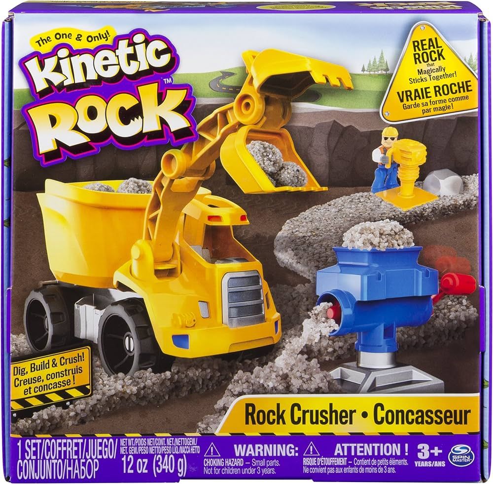 Kinetic Rock - Rock Crusher Toy Kit with Construction Tools, for Ages 3 & Up | Amazon (US)