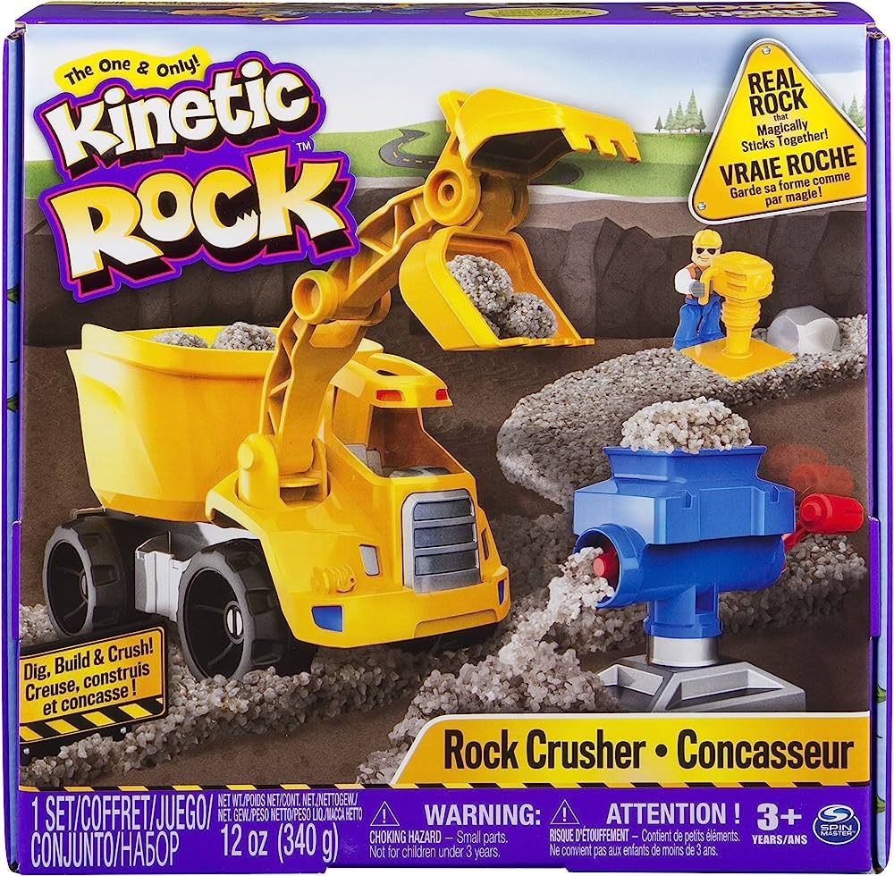 Kinetic Rock - Rock Crusher Toy Kit with Construction Tools, for Ages 3 & Up | Amazon (US)