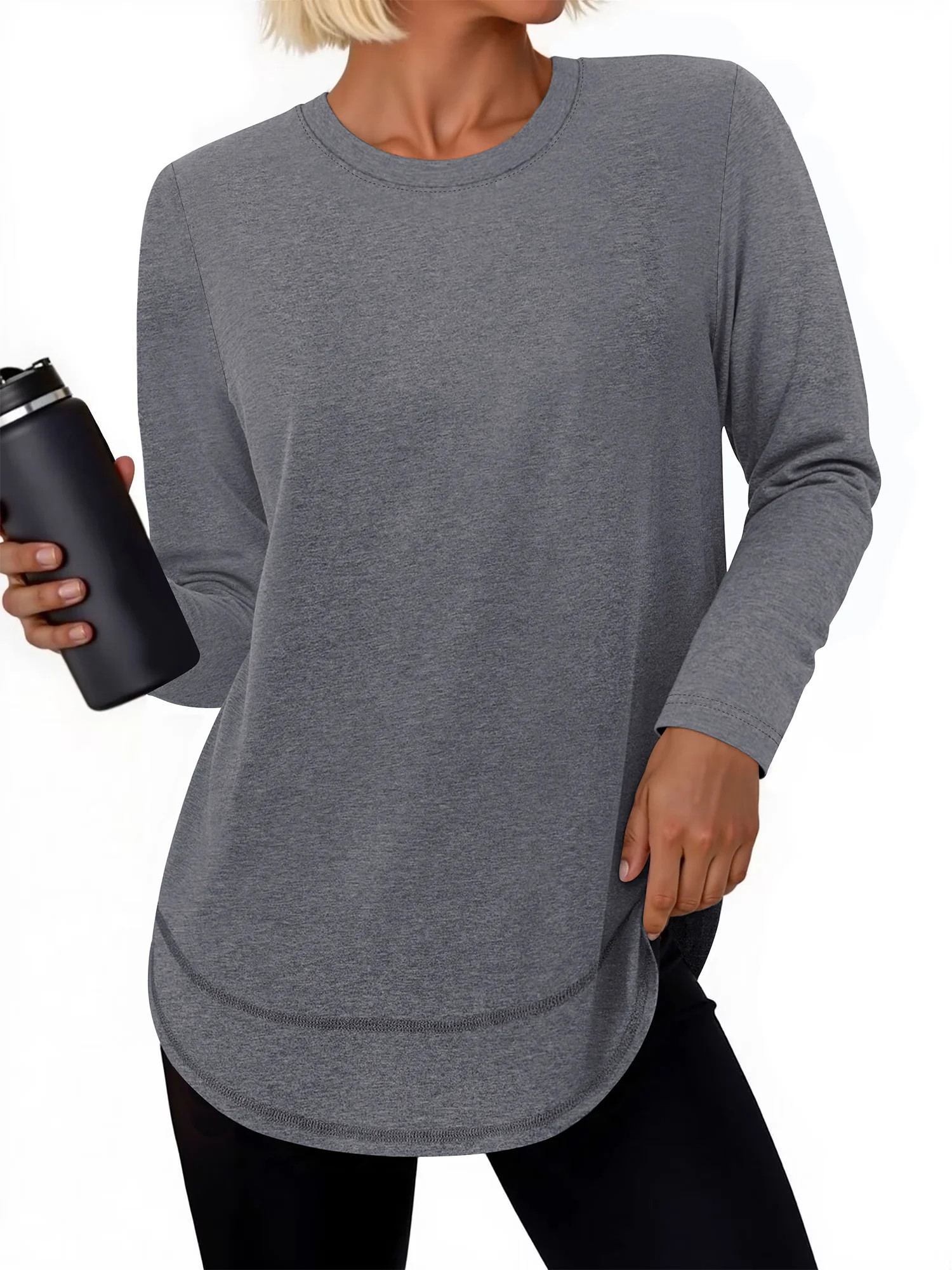 Rosvigor Womens Workout Tops Long Sleeve Tee Shirts Comfy Athletic Shirts Loose Womens Activewear... | Walmart (US)