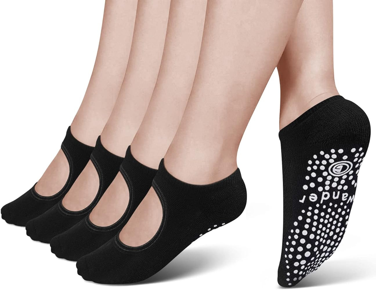 Yoga Socks Non Slip Skid Socks with Grips Pilates Ballet Barre Socks for Women | Amazon (US)