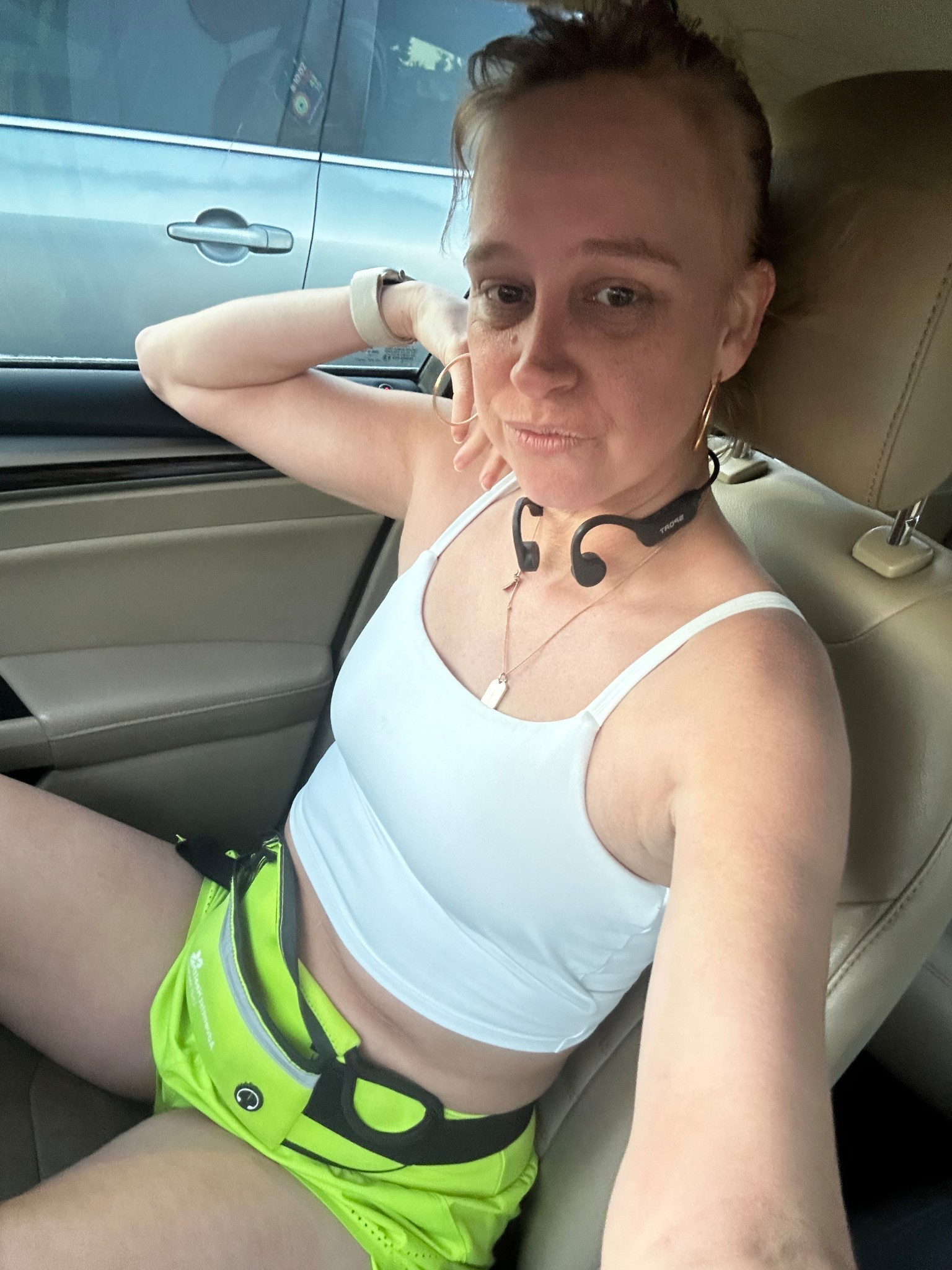 Post run club car selfie 

#LTKSummerEdit #LTKActive