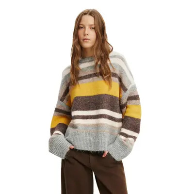 Cotton On Women's Luxe Crew Neck Sweater in Lofty Acorn Marle at Nordstrom, Size Small | Nordstrom