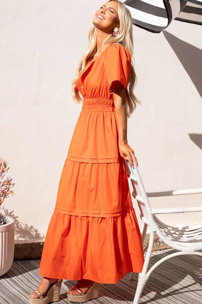 My Truest Self Orange Maxi Dress | Red Dress 