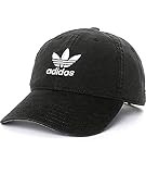 adidas Originals Relaxed Strapback Baseball Hat Trefoil Logo Youth Fit One Size Black | Amazon (US)