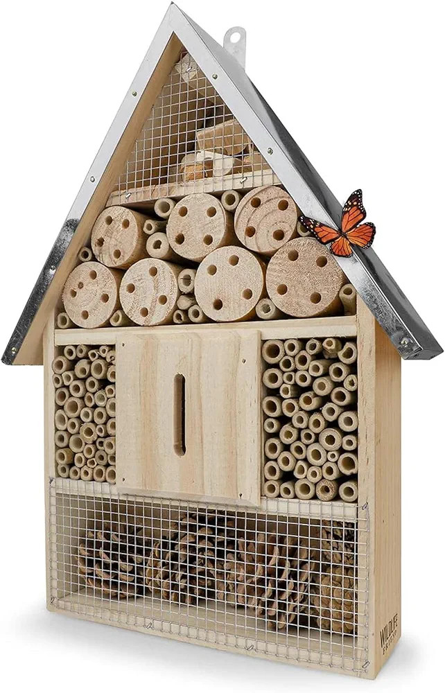 Premium Weatherproof Insect Hotel - Durable Bug House, Bee Home Box for Garden - Ideal Habitat for Bees, Ladybirds, Butterflies - Enhance Biodiversity & Eco-Balance | Amazon (US)