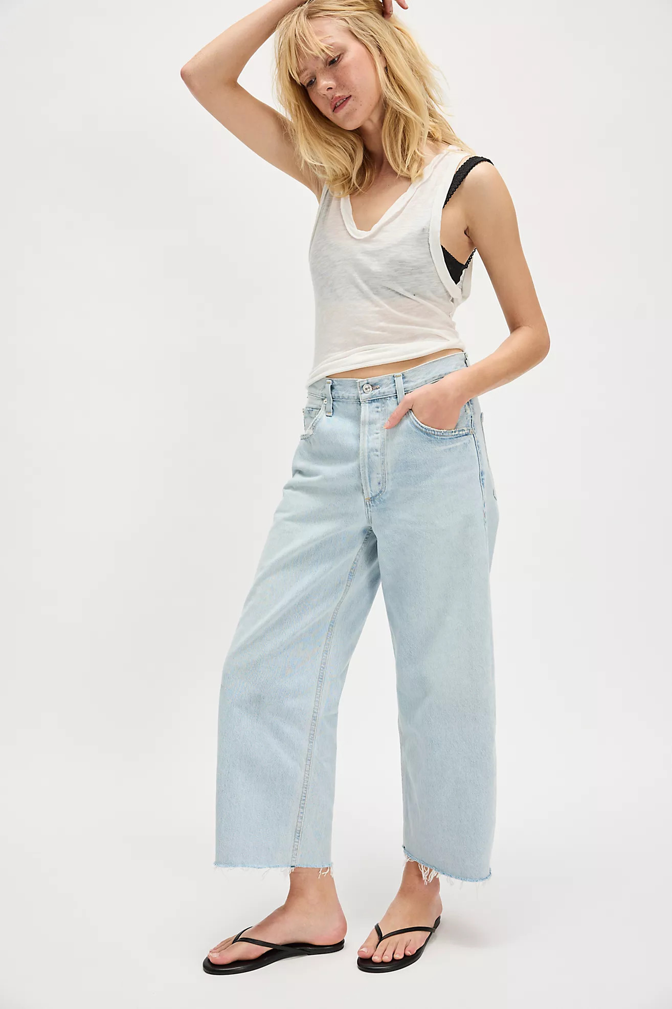 Citizens of Humanity Ayla Raw Hem Crop Jeans | Free People (Global - UK&FR Excluded)