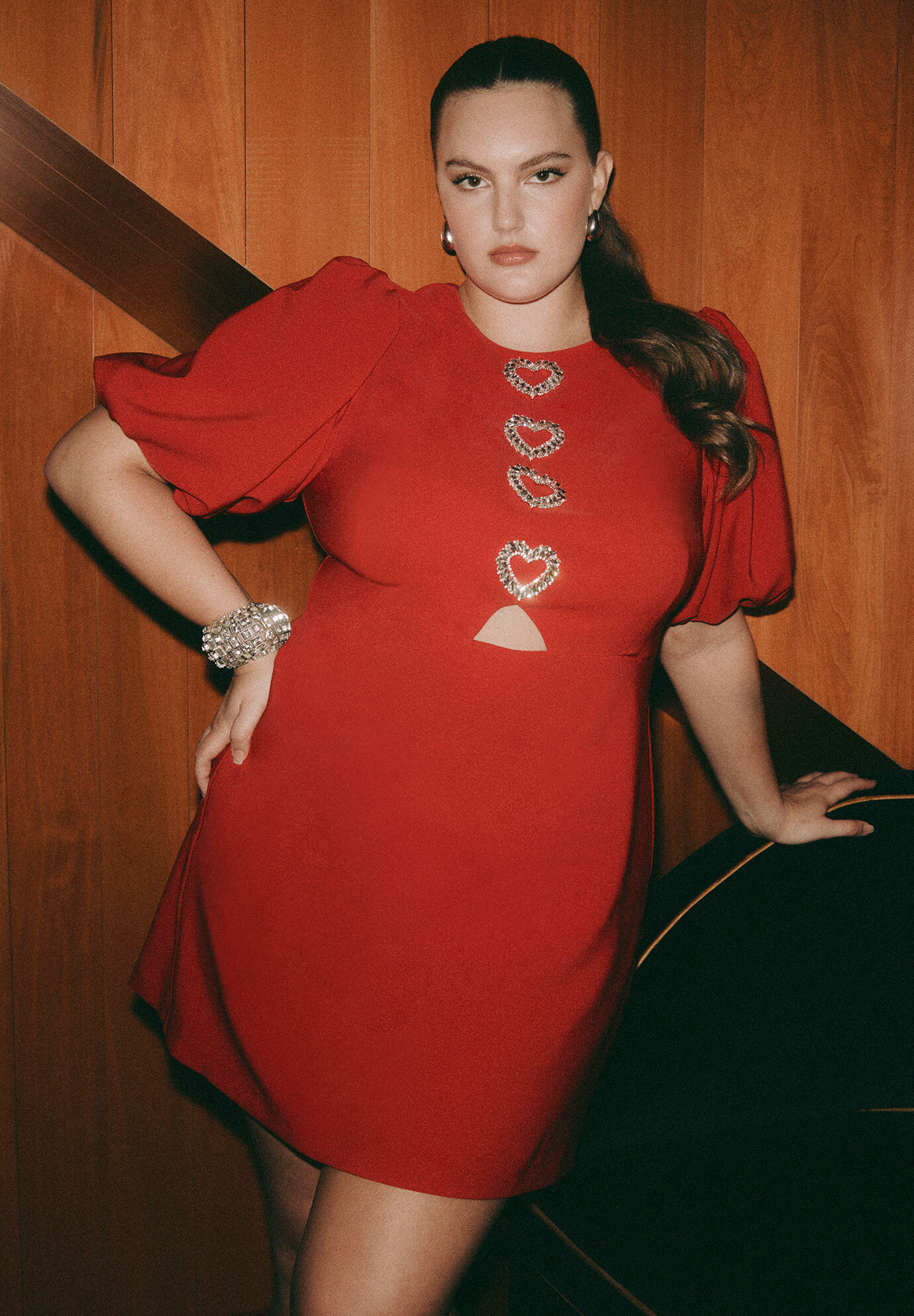 Rhinestone Heart Mini Dress | Eloquii