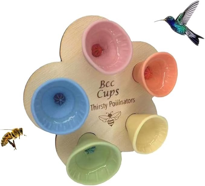 Drinking Cup for Bees,Bee Insect Drinking Cup Bee Cups Bee Insect Drinking Cup for Garden, Thirst... | Amazon (US)