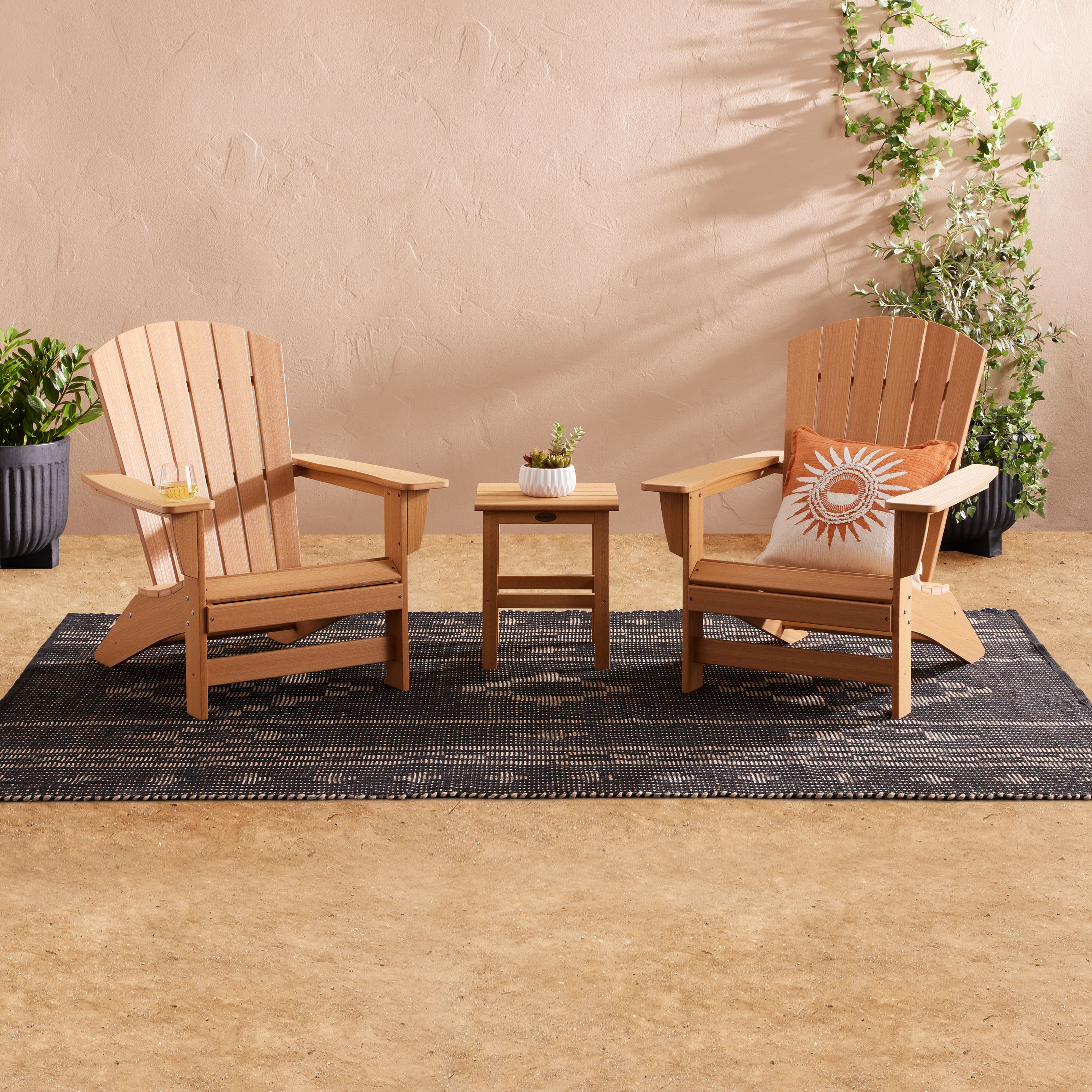 All Weather Recycled Adirondack 3 Piece Outdoor Furniture Set | World Market