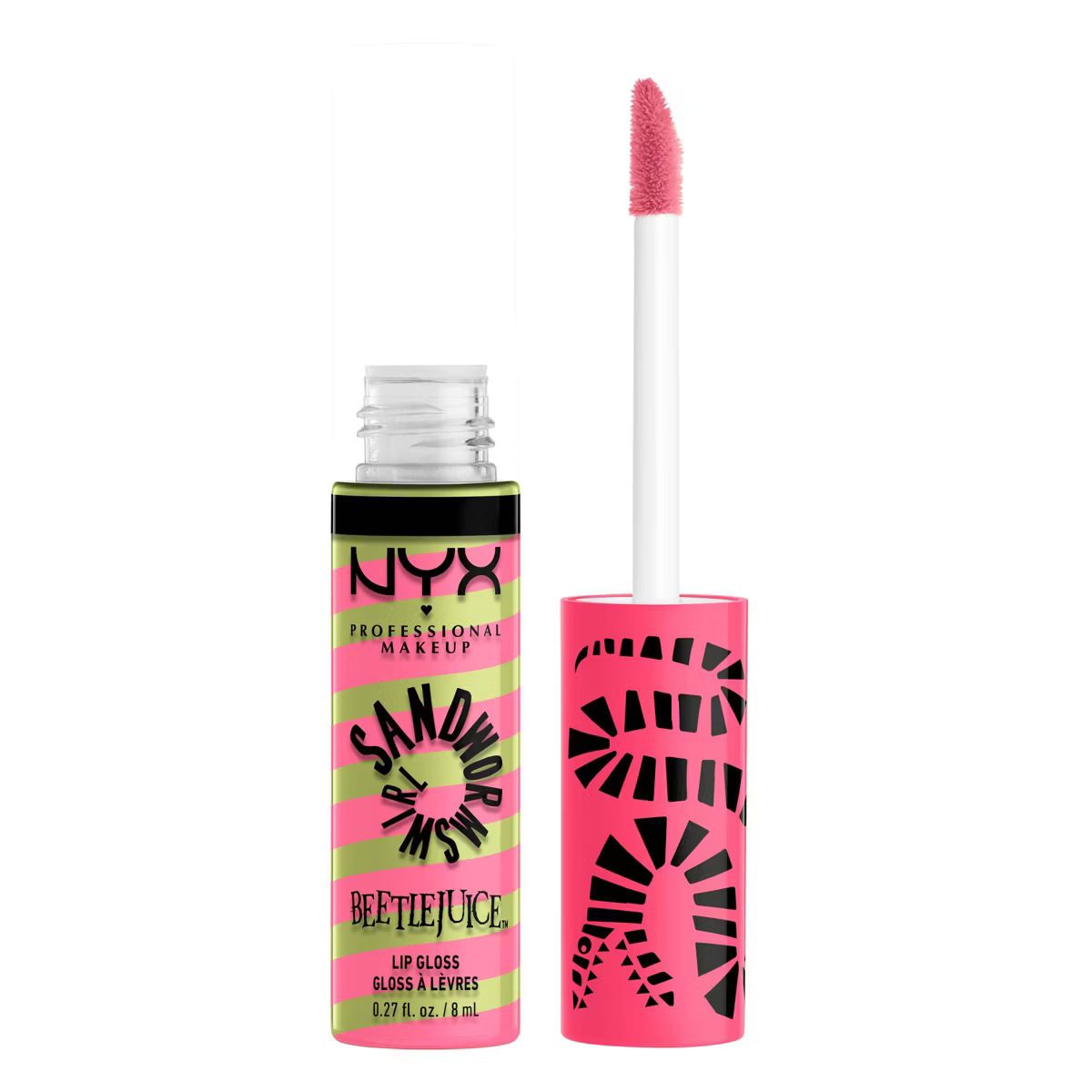 NYX Professional Makeup Beetlejuice Sandworm Swirls Butter Lip Gloss - Peach - 0.27 fl oz | Target