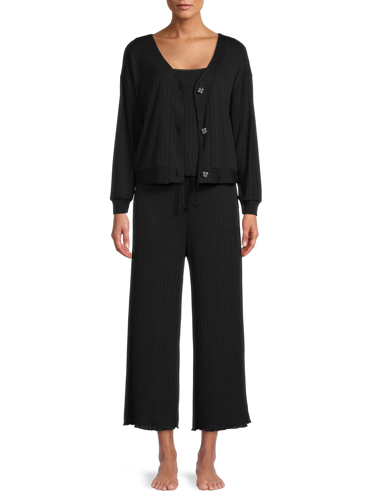 Secret Treasures Women's Cardigan and Cami Top Sleep Set, 2-Piece - Walmart.com | Walmart (US)