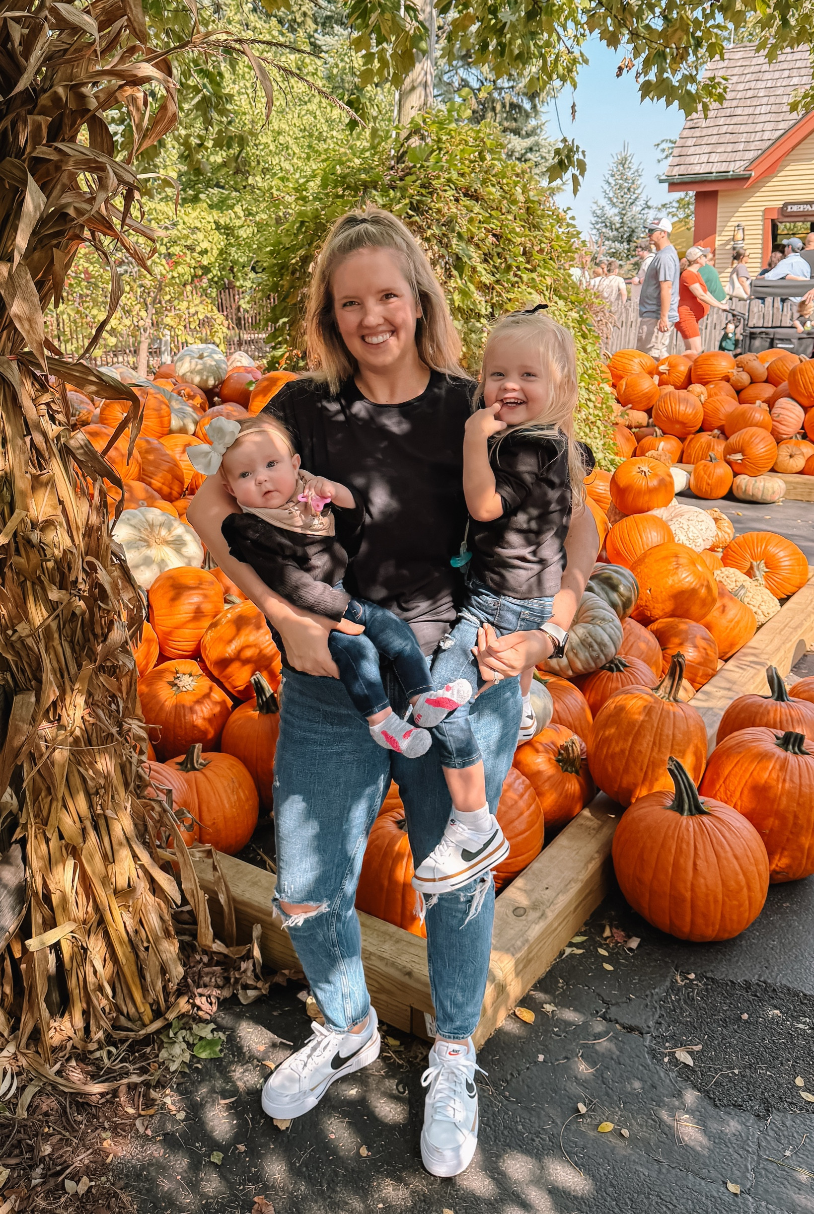 Mommy and me matching fall outfits, neutral style, mommy and me Nikes, family matching sneakers. Toddler Halloween outfit. Baby ruffle sleeve onesie.

#LTKSeasonal #LTKBaby #LTKFamily