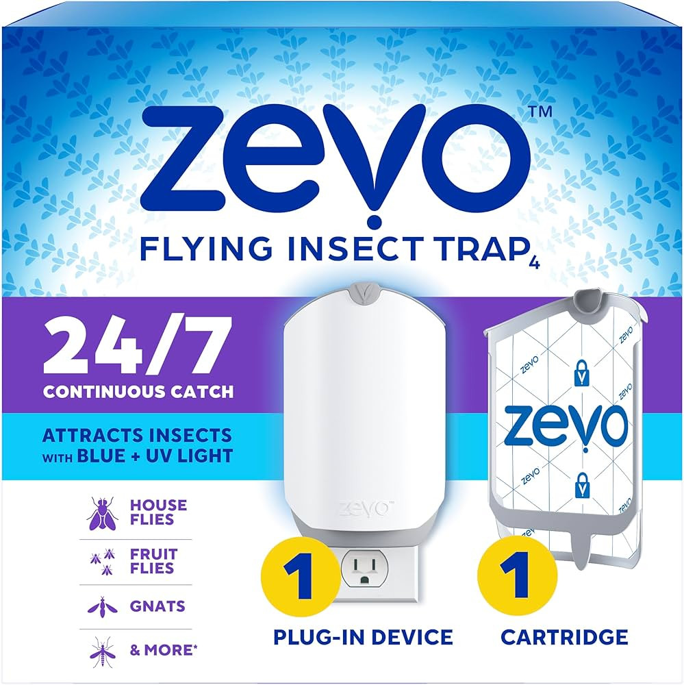 Zevo Flying Insect Trap & Cartridge - Plug in Fly Trap & Indoor Bug Catcher for Gnats, House & Fr... | Amazon (US)