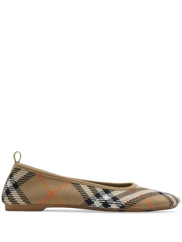 Check knit baby ballerinas | Farfetch Global