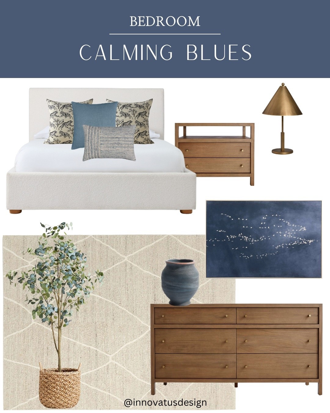 Create a calming bedroom with this calming blues bedroom design! From relaxing artwork and home accessories to soft and textured decorative pillows. A calm bedroom awaits!

#LTKHome #LTKSeasonal #LTKFamily