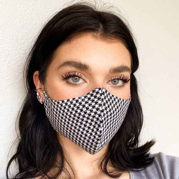Houndstooth Face Mask | Etsy (US)