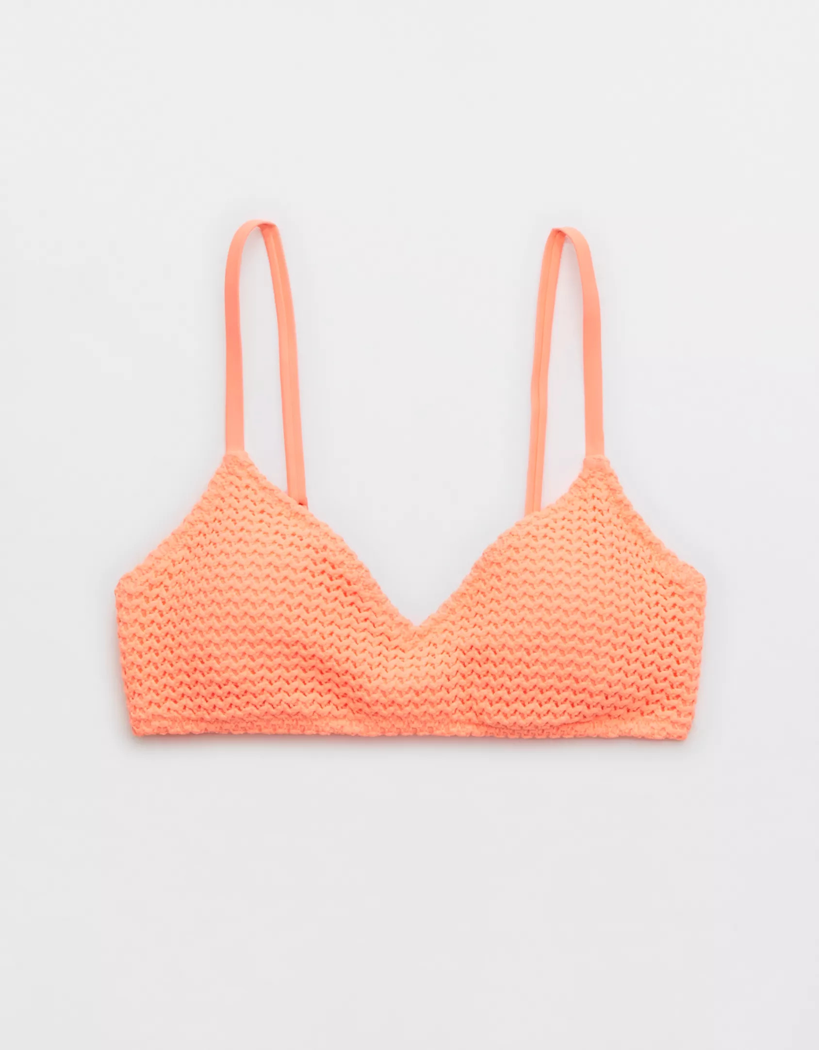 Aerie Textured V Scoop Triangle Bikini Top | American Eagle Outfitters (US & CA)