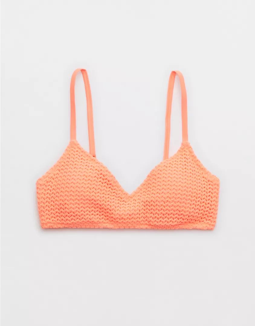 Aerie Textured V Scoop Triangle Bikini Top | American Eagle Outfitters (US & CA)