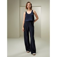 LILYSILK Women Double-Faced Silk Pants - Midnight Blue Mulberry Silk - Comfortable Minimalist Trousers 10 | LilySilk
