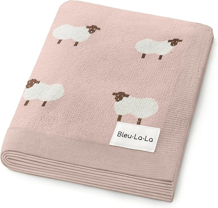 Luxury Knit Baby Receiving Blanket - 100% Cotton Soft Cozy Lightweight Receiving Swaddler Blanket... | Amazon (US)