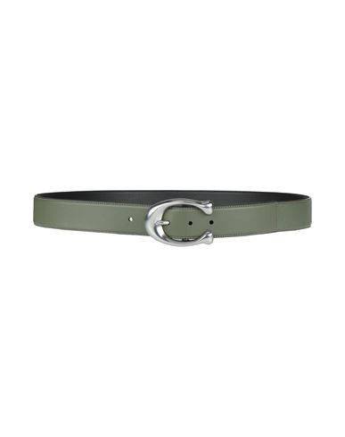 Coach Woman Belt Sage green Size 10 Leather | YOOX (US)