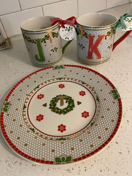 Anthropologie christmas mug and plate ❤️😍 obsessed! 

#LTKSeasonal #LTKHoliday #LTKhome