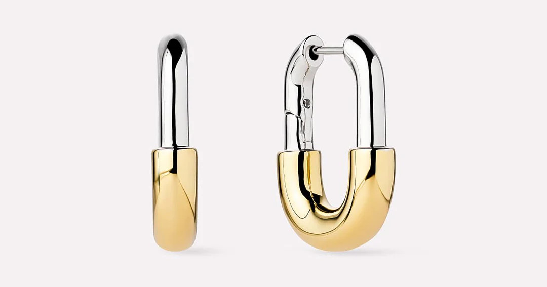 Gold Hoops - Brynley Hoops Two Tone | Ana Luisa