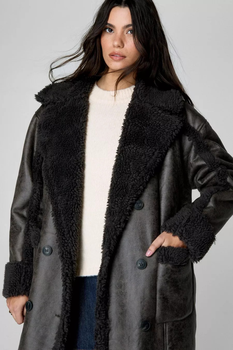 Distressed Maxi Bonded Aviator | Nasty Gal US